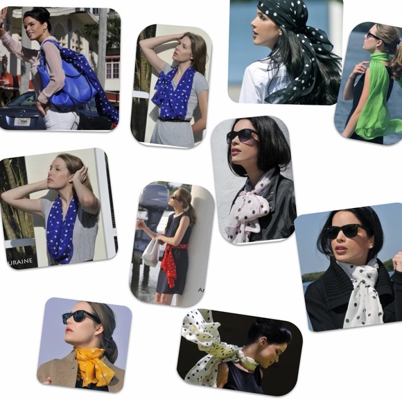 Artistic Silk Oblong Scarf with Abstract Tropical Design - Picture 10 of 10